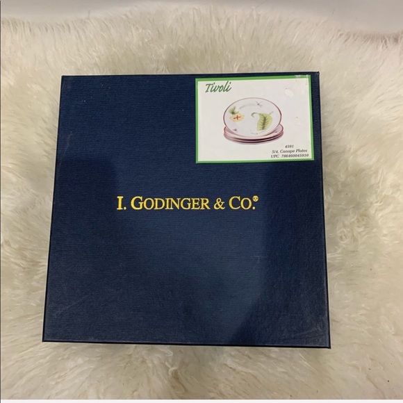 i.godinger & co Tivoli s/4 dessert plates NWT - Picture 6 of 8